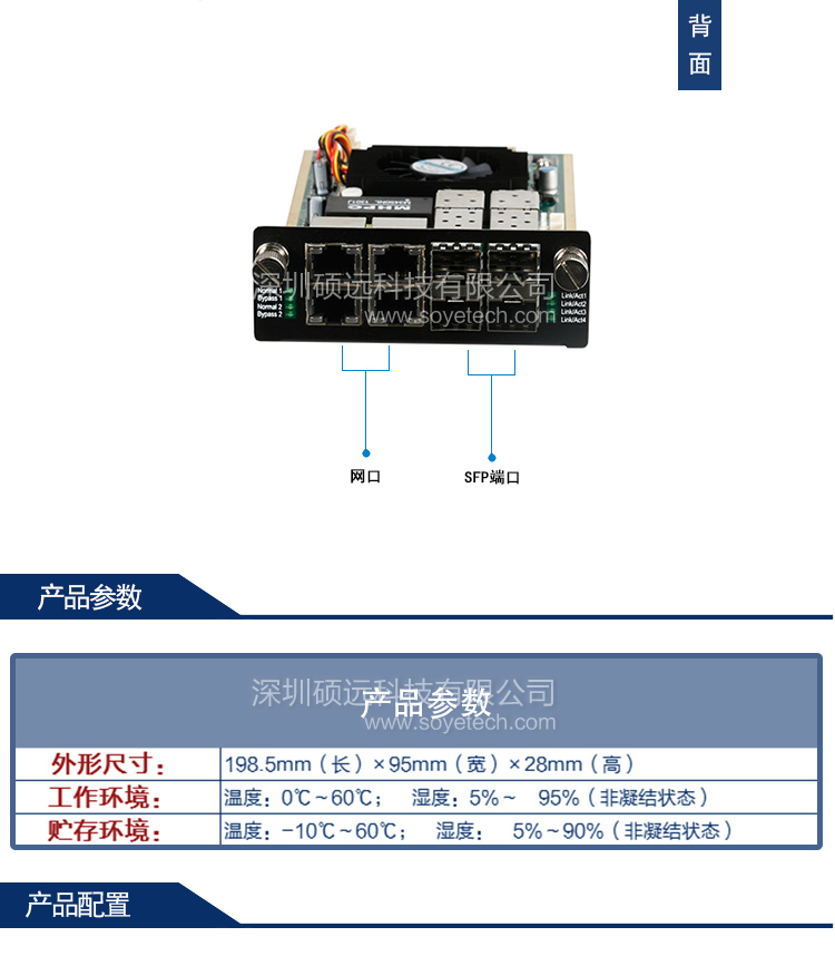 研祥四電口+四光口千兆網(wǎng)絡(luò)模塊，帶2組BYPASSENM-4824ES