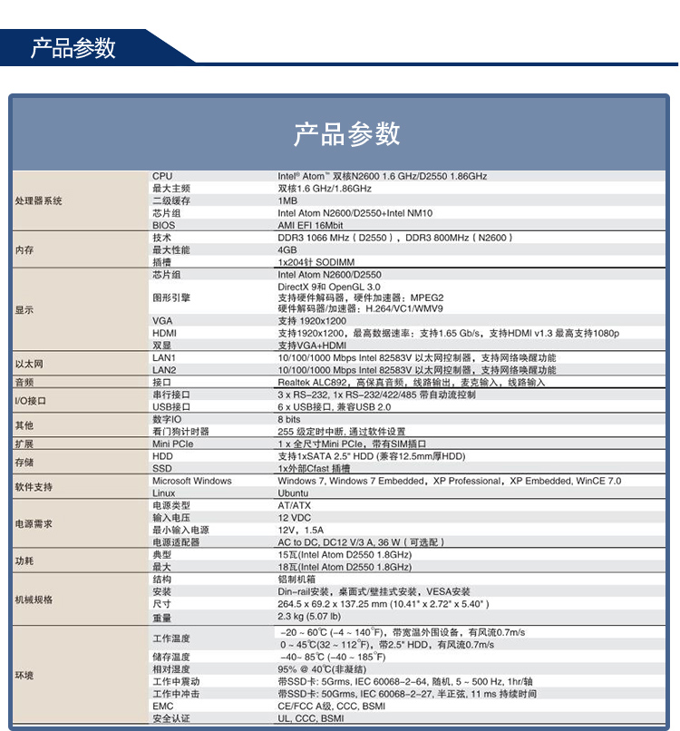 全新研華 無(wú)風(fēng)扇嵌入式工控機(jī) 豐富IO ARK-2000系列 ARK-2120L