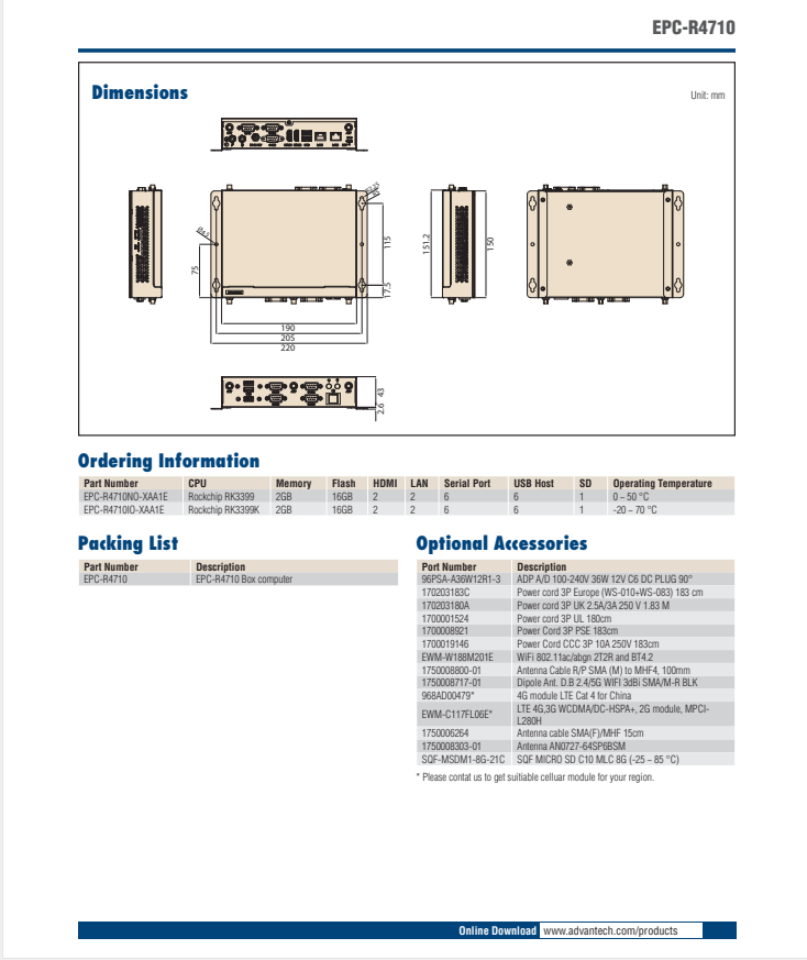 研華EPC-R4710 Rockchip RK3399 嵌入式工控機(jī)，