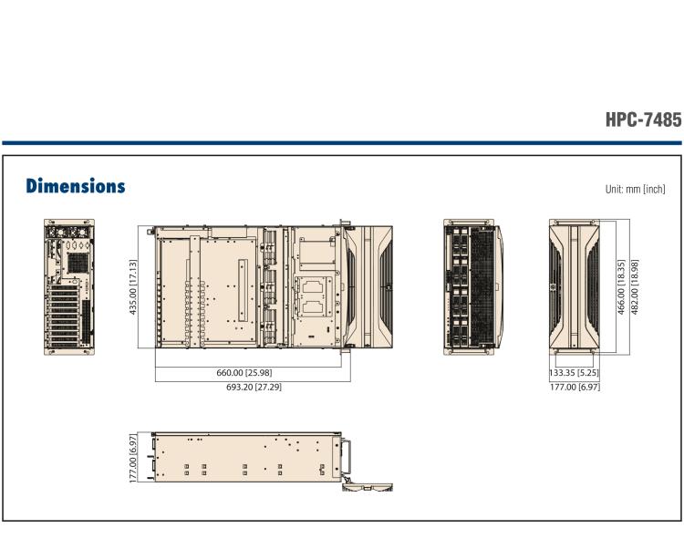 研華HPC-7485 4U Rackmount for EATX/ATX Motherboard