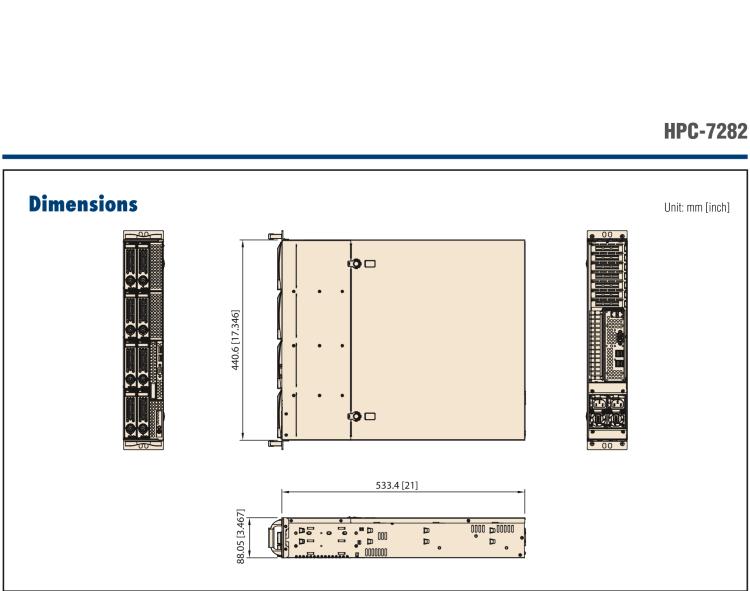 研華HPC-7282 2U 機(jī)架式機(jī)箱，適用于 Micro/ATX 服務(wù)器主板，支持8個(gè)2.5寸/3.5寸熱插拔硬盤(pán)，7個(gè)半高擴(kuò)展槽