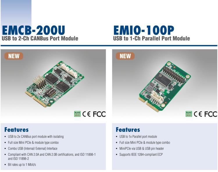 研華EMIO-100P 并行模塊，1 路，USB I/F