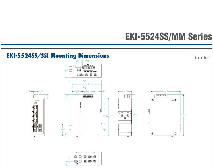 研華EKI-5524MMI 2光4電百兆ProView(組態(tài))系列工業(yè)以太網(wǎng)交換機(包含單模/多模、SC/ST接口)