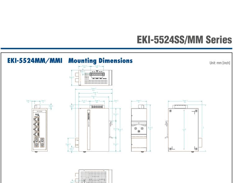 研華EKI-5524MMI 2光4電百兆ProView(組態(tài))系列工業(yè)以太網(wǎng)交換機(包含單模/多模、SC/ST接口)