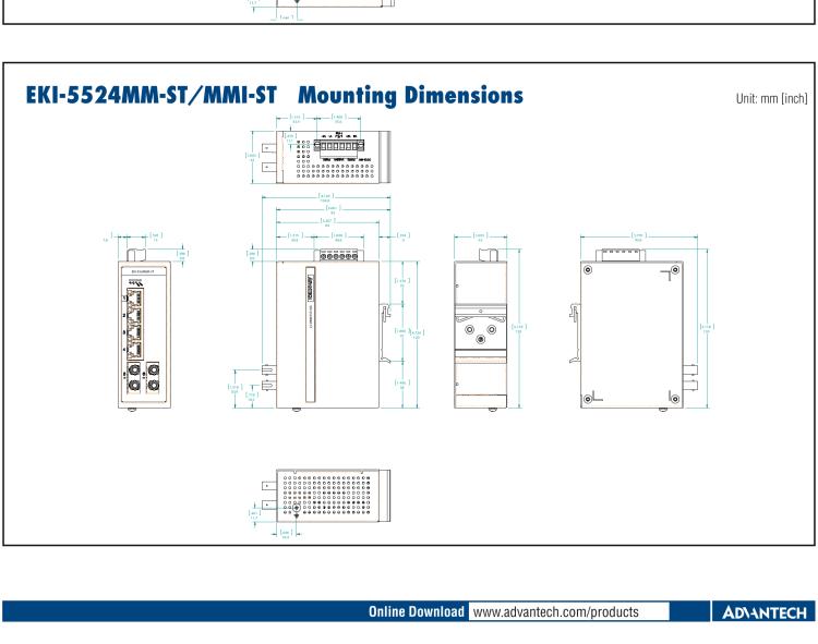 研華EKI-5524MMI 2光4電百兆ProView(組態(tài))系列工業(yè)以太網(wǎng)交換機(包含單模/多模、SC/ST接口)