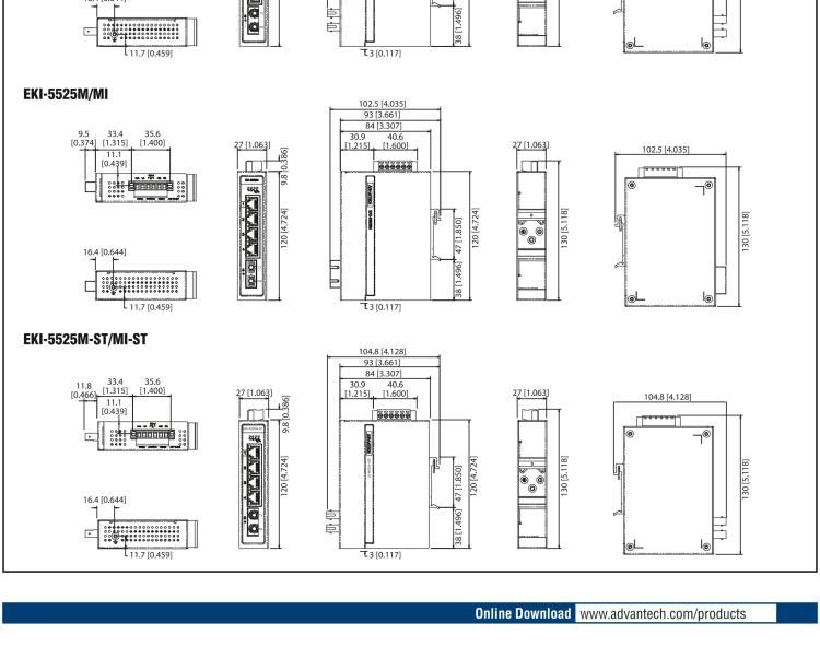 研華EKI-5525SI 1光4電百兆ProView(組態(tài))系列工業(yè)以太網(wǎng)交換機(jī)（包含單模/多模、SC/ST接口）