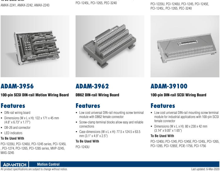 研華ADAM-3956 100-pin SCSI DIN-rail Wiring Board