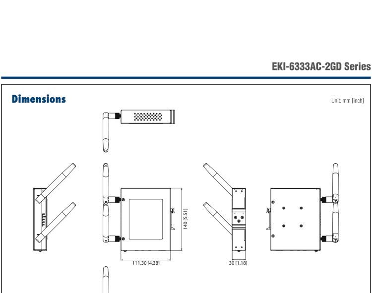 研華EKI-6333AC-2GD IEEE 802.11 a/b/g/n/ac Wi-Fi Access Point