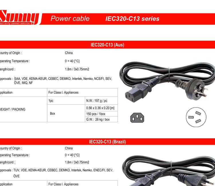 研華BB-PWRCORD-US Power Cord 1.8m with US plug