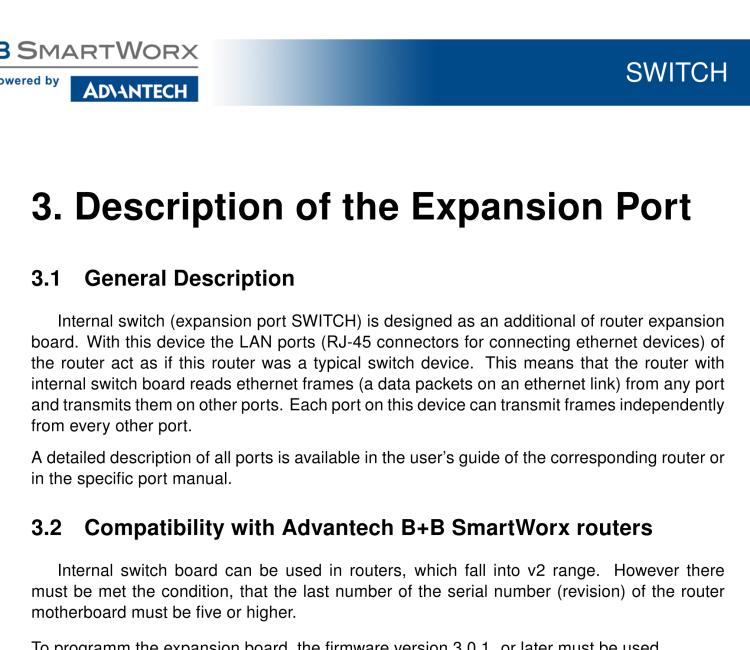 研華BB-B-XC-SW Expansion board for v2 routers - SWITCH