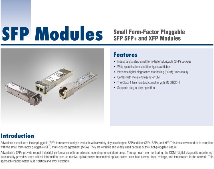 研華SFP-GSM-30K IE-SFP/1250-ED，單模1310/ PLUS-LC 30km（也被稱為BB-808-38203)