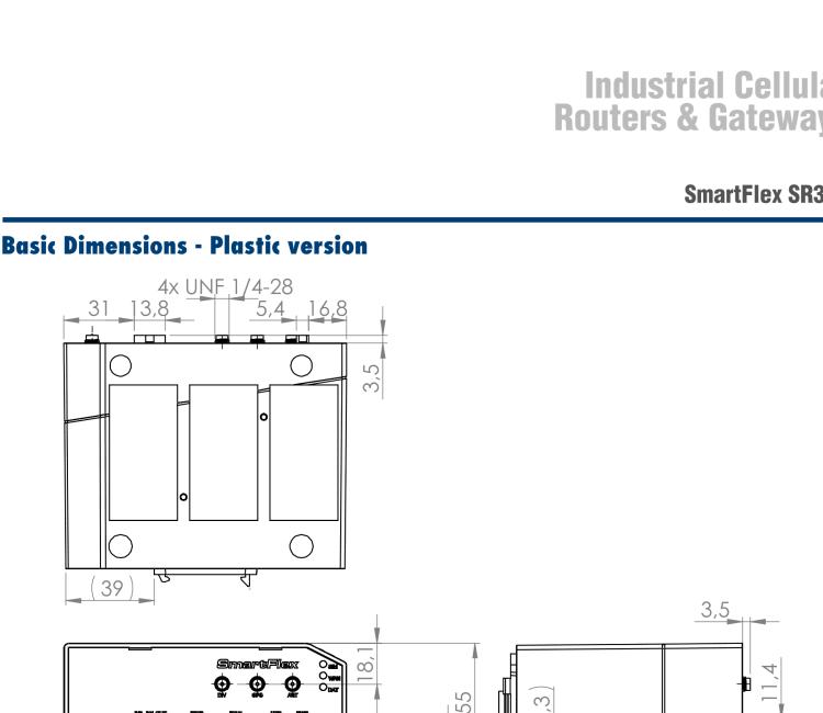 研華BB-SR31010315 SmartFlex, Global, 2x Ethernet, 1x RS232, 1x RS485/422, Wi-Fi, Plastic, ACC Int.