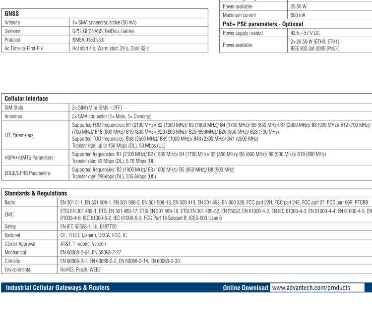 研華BB-SR31019420 SmartFlex, Global, 5x Ethernet, Wi-Fi, PoE PD, Metal, Without Accessories