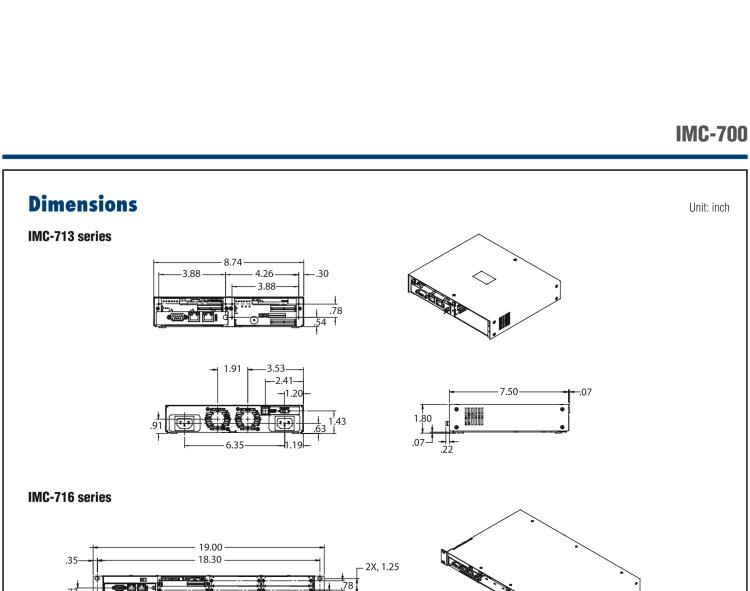 研華IMC-711I-AC-PS Managed Hardened Modular 1-slot Media Converter Chassis, AC Power (also known as IE-MediaChassis 850-33100)