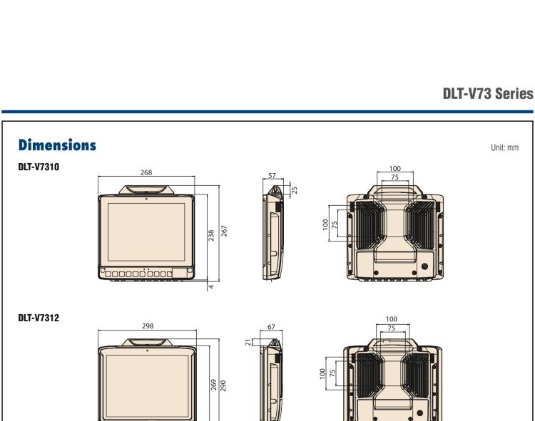 研華DLT-V73 10.4"/12.1" Rugged x86-Based Vehicle Mount Terminal