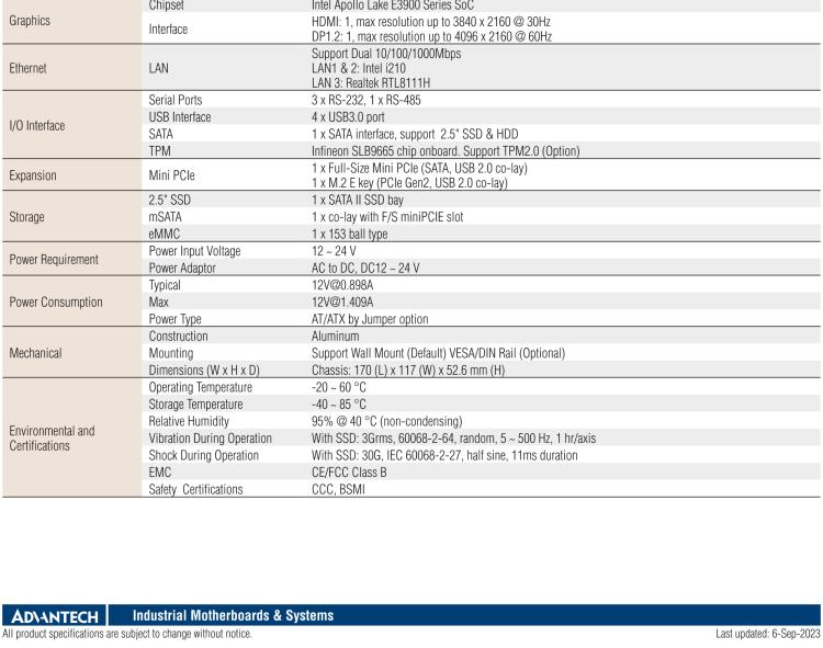 研華EPC-U2217 Intel Atom第六代Apollo Lake無(wú)風(fēng)扇嵌入式工控機(jī)，3LAN，板載eMMC，CANBUS