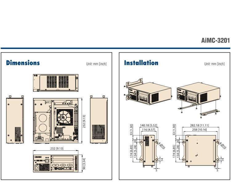 研華AIMC-3201 智能微型計算機，支持英特爾酷睿? i7/i5/i3 CPU，H81芯片組, 2個擴展槽, 250W 80Plus 電源