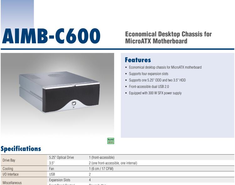 研華AIMB-C600 經(jīng)濟型臺式機箱，用于MicroATX 母板