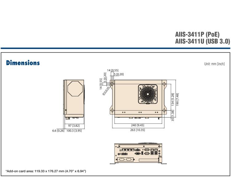 研華AIIS-3411 緊湊型視覺系統(tǒng)，支持Intel? 第10代 Core i CPU, 4路攝像頭支持 GigE PoE或 USB 3.0接口, PCIe擴(kuò)展槽, 支持4路光源和隔離DIO