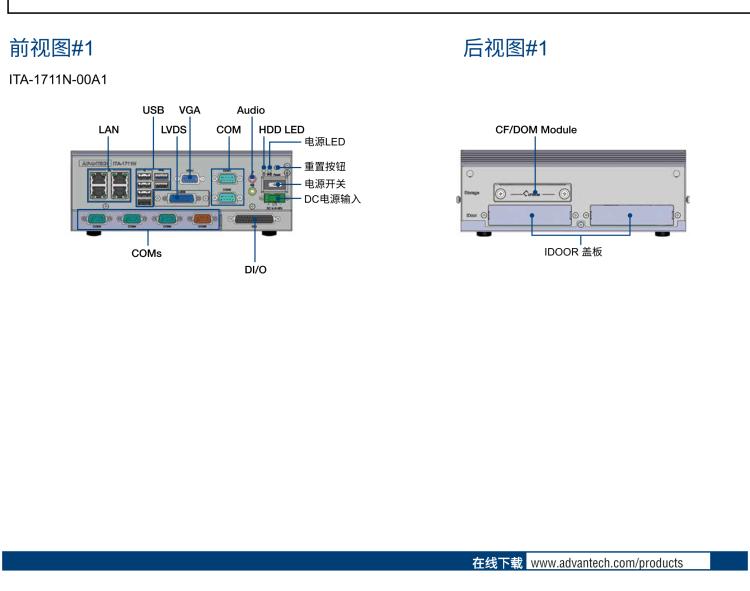 研華ITA-1711N 英特爾賽揚(yáng)J1900處理器 板載8GB內(nèi)存無(wú)風(fēng)扇緊湊型系統(tǒng)