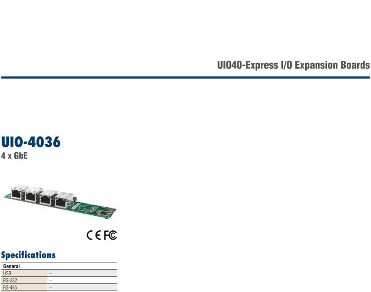 研華UIO-4032 UIO40-Express I/O 擴(kuò)展卡，支持 RS-232, USB & GbE