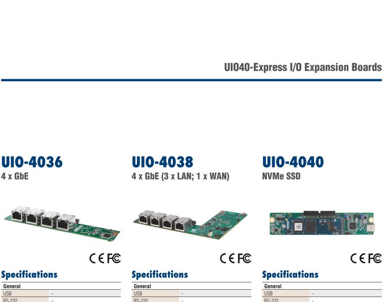 研華UIO-4038 UIO40-Express I/O 擴(kuò)展卡，，支持 3 LAN & 1 WAN