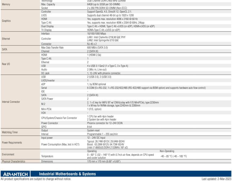 研華AIMB-233 板載Intel? 第8代 Core i 處理器。擁有Type C接口，滿足各類(lèi)擴(kuò)展需求。低功耗，超薄緊湊，無(wú)風(fēng)扇設(shè)計(jì)，支持寬溫寬壓，性能強(qiáng)勁。