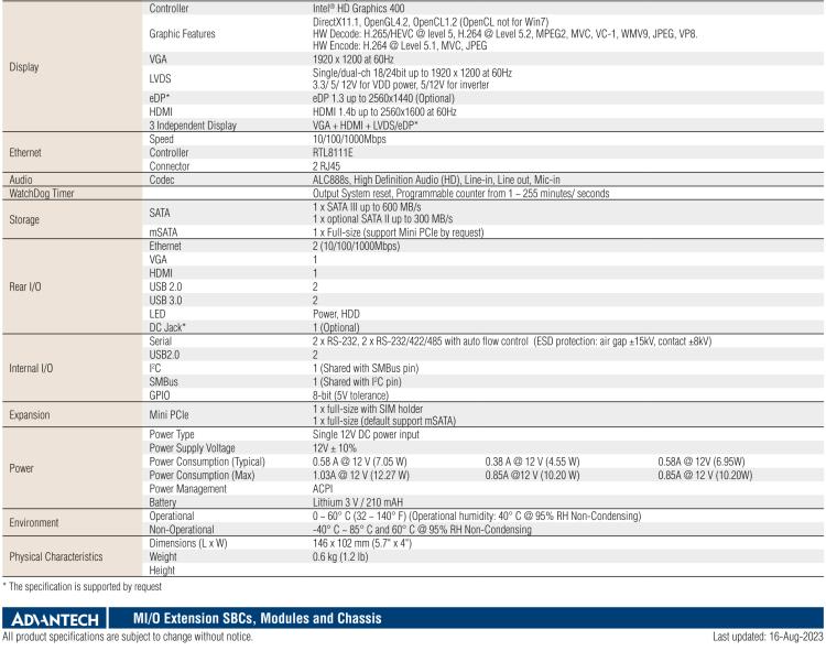 研華PCM-9310 英特爾第五代Atom?賽揚(yáng)N3160 / N3060 SoC，Intel?Atom E8000 SoC，3.5寸單板電腦，DDR3L，VGA，HDMI，48位LVDS，2GbE，Mini PCIe，mSATA，SUSI API