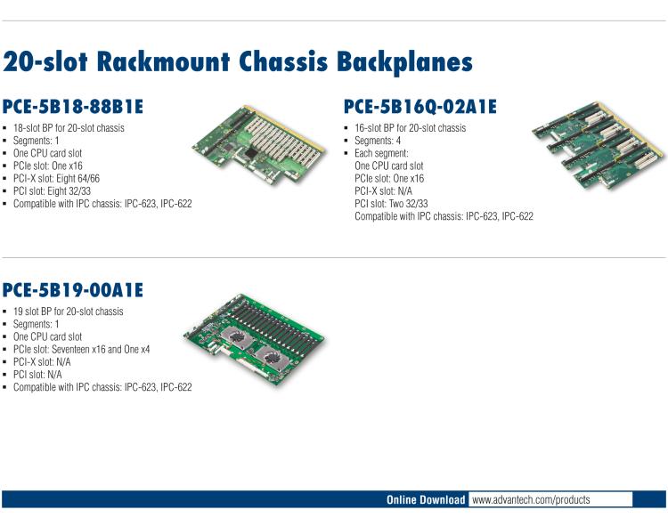 研華PCE-5B06 6-slot BP for 6-slot chassis