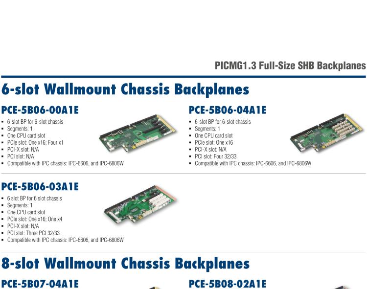 研華PCE-5B09 9-slot BP for 10-slot wall-mount/ 14-slot rack-mount chassis