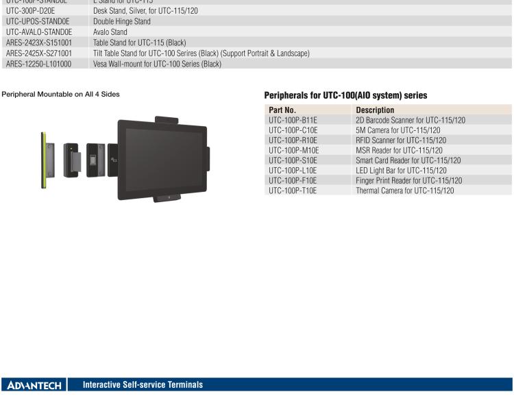 研華UTC-115G 15.6" 多功能觸控一體機 UTC-115G ，配備Intel? Celeron? N3450 /Pentium? N4200