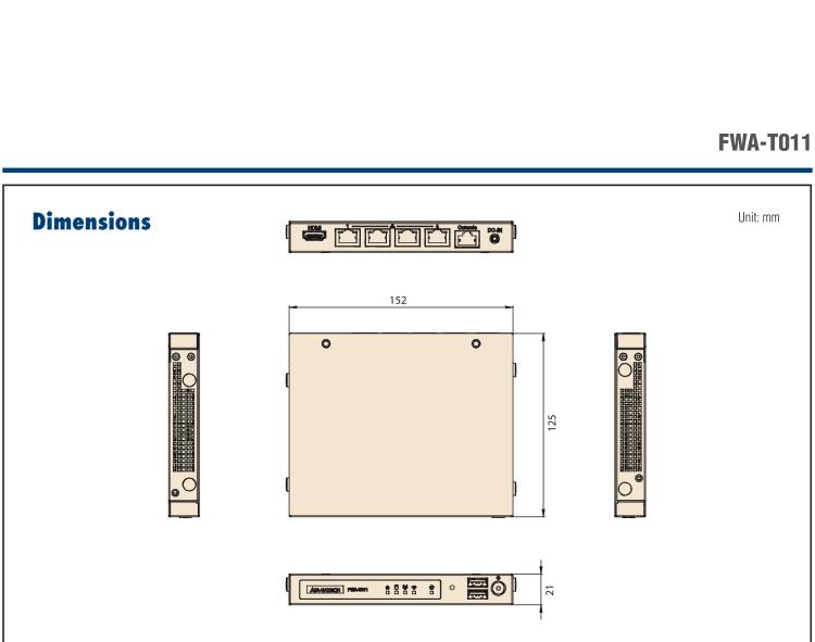 研華FWA-T011 基于Intel? Celeron? N3350/J3455 入門級SD-WAN，安全網(wǎng)關(guān)微型網(wǎng)絡(luò)應(yīng)用平臺