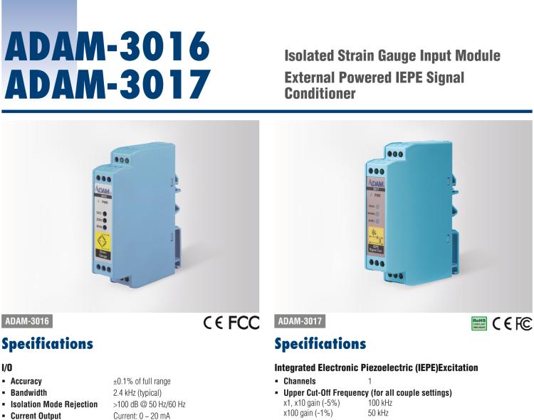 研華ADAM-3017 1通道外部供電 IEPE信號(hào)調(diào)理模塊