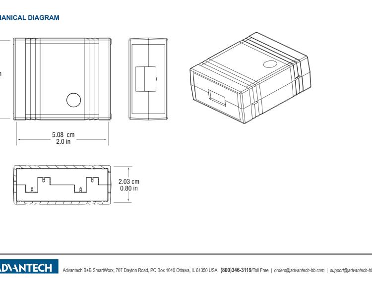 研華BB-UH401-2KV USB 2.0 2 kV隔離器，1端口，12 Mbps全速